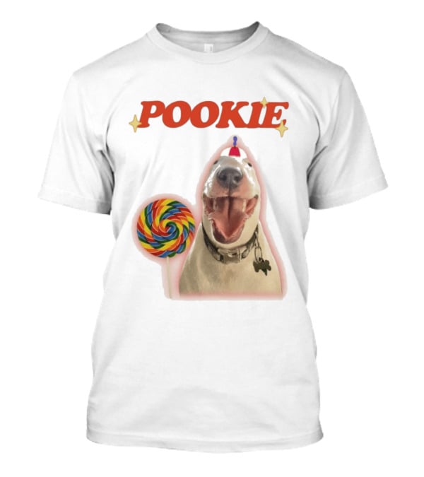 MisterMainer Pookie Bull Terrier Dog With Lollipop T-Shirt