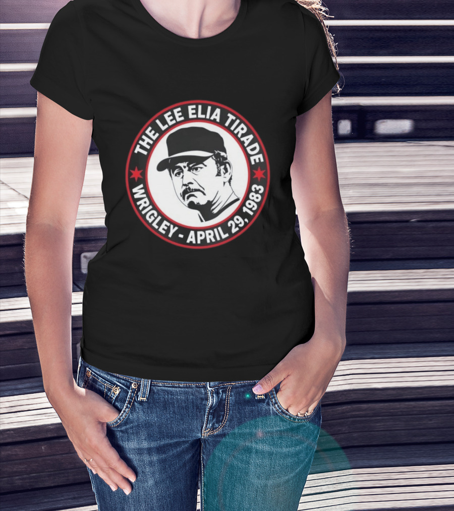 The Lee Elia Tirade Wrigley April 29 1983 Circular Badge With Baseball Cap T-Shirt