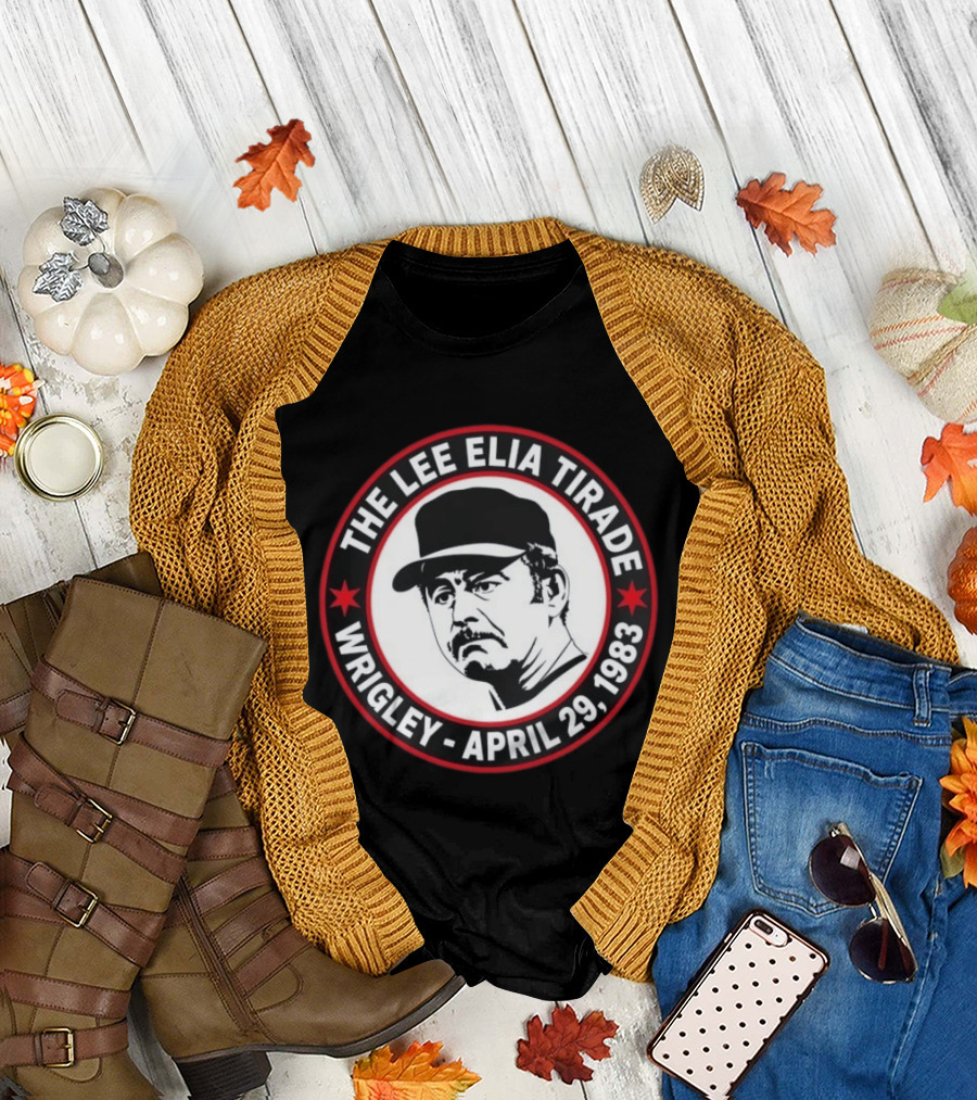 The Lee Elia Tirade Wrigley April 29 1983 Circular Badge with Baseball Cap T-Shirt