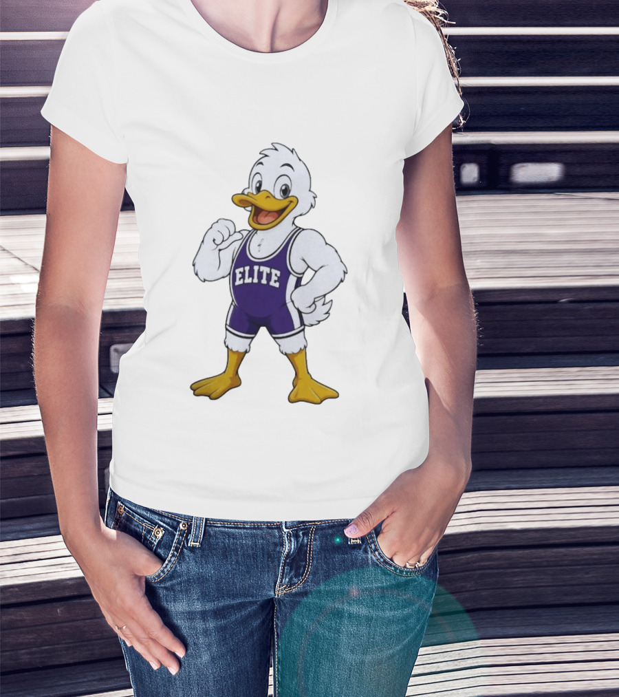 Elite Wrestling Duck Cartoon T-Shirt