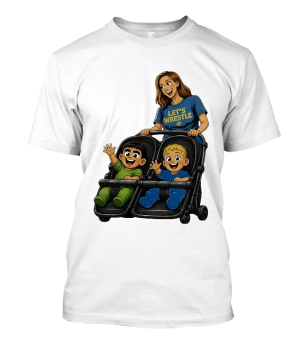 Pro Wrestling Tees Let's Wrestle Mother Lareesa Double Stroller Kids T-Shirt