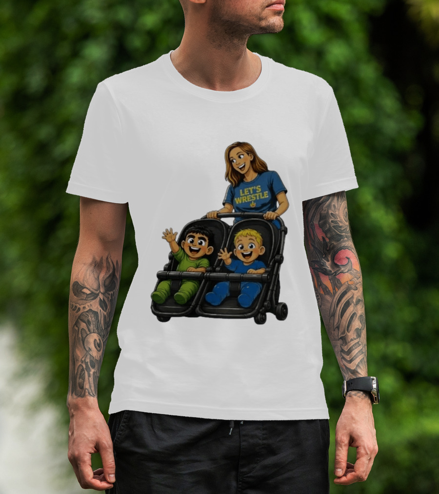 Pro Wrestling Tees Let's Wrestle Mother Lareesa Double Stroller Kids T-Shirt