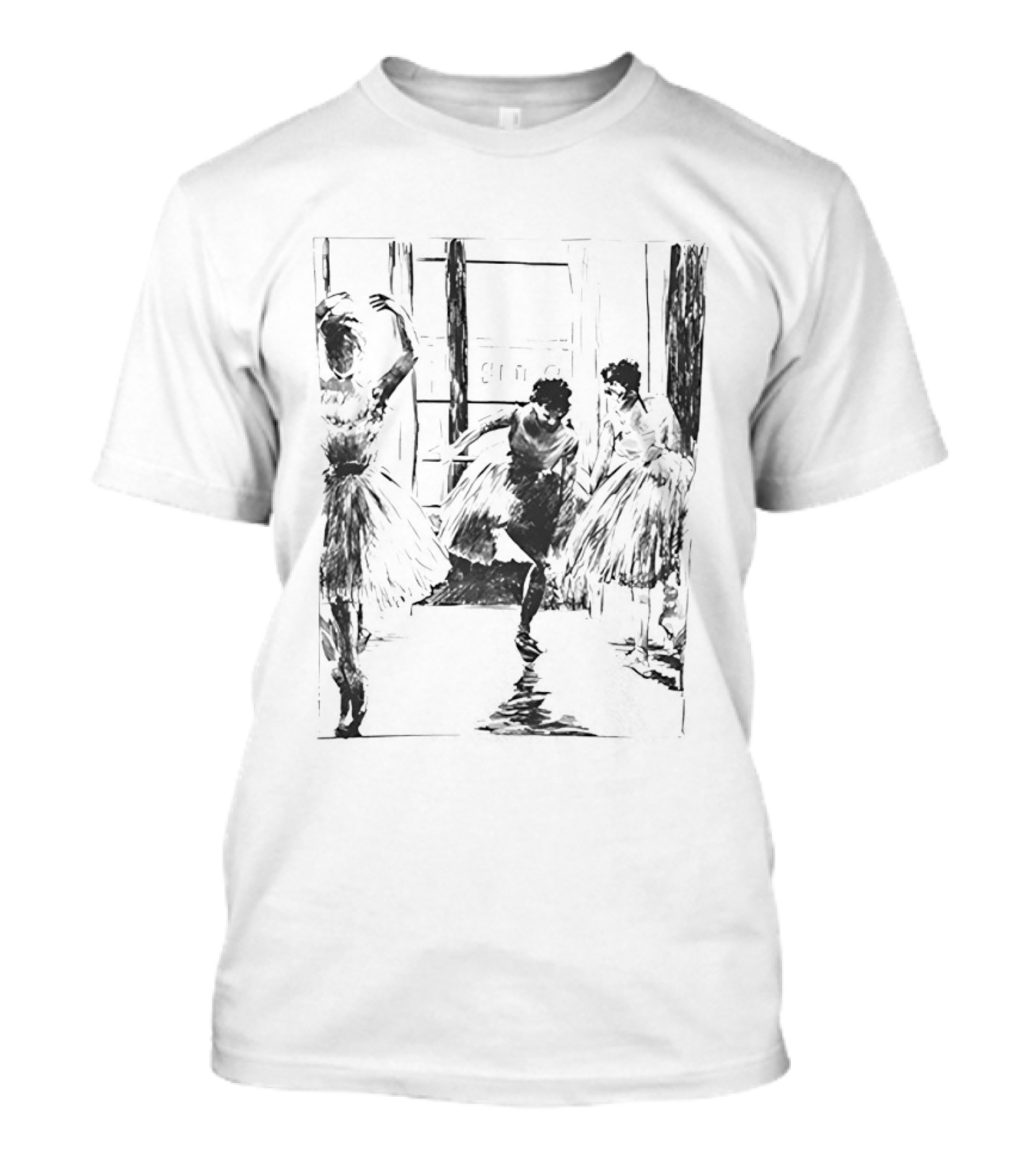 Ballet Dancers Sketch Dance Movements In Tutu Outfits T-Shirt