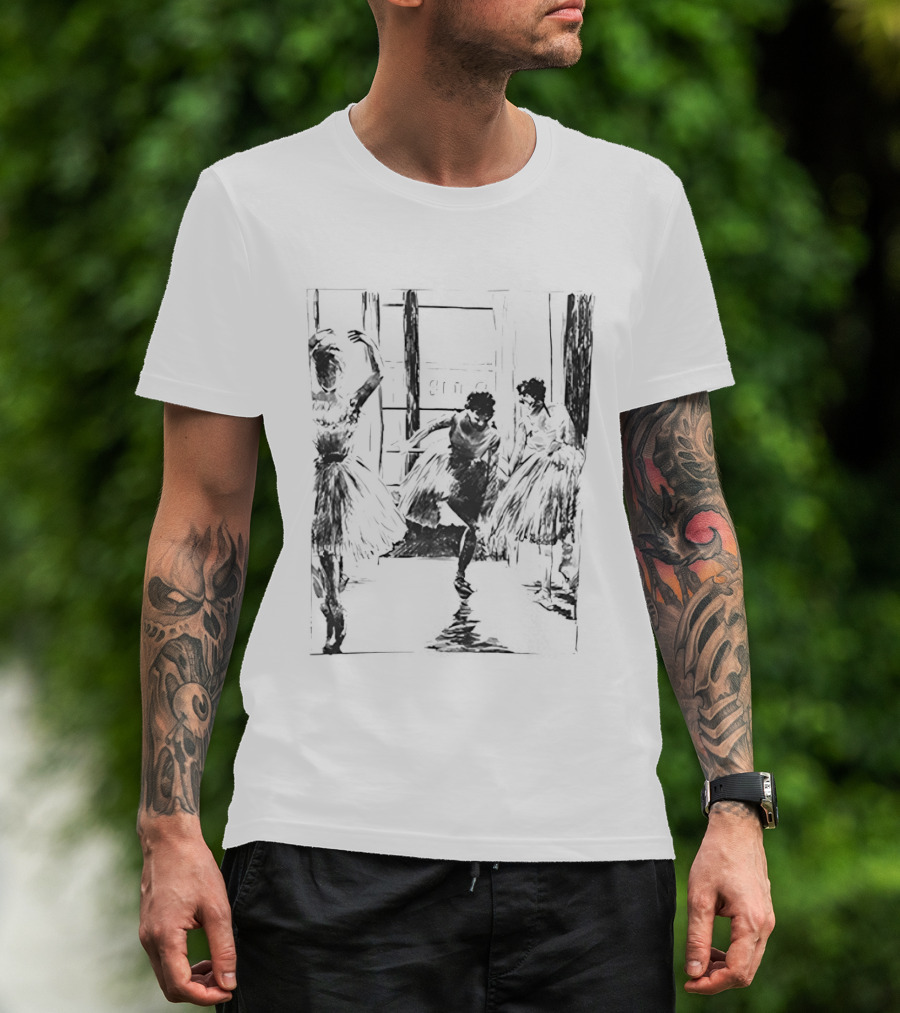 Ballet Dancers Sketch Dance Movements In Tutu Outfits T-Shirt
