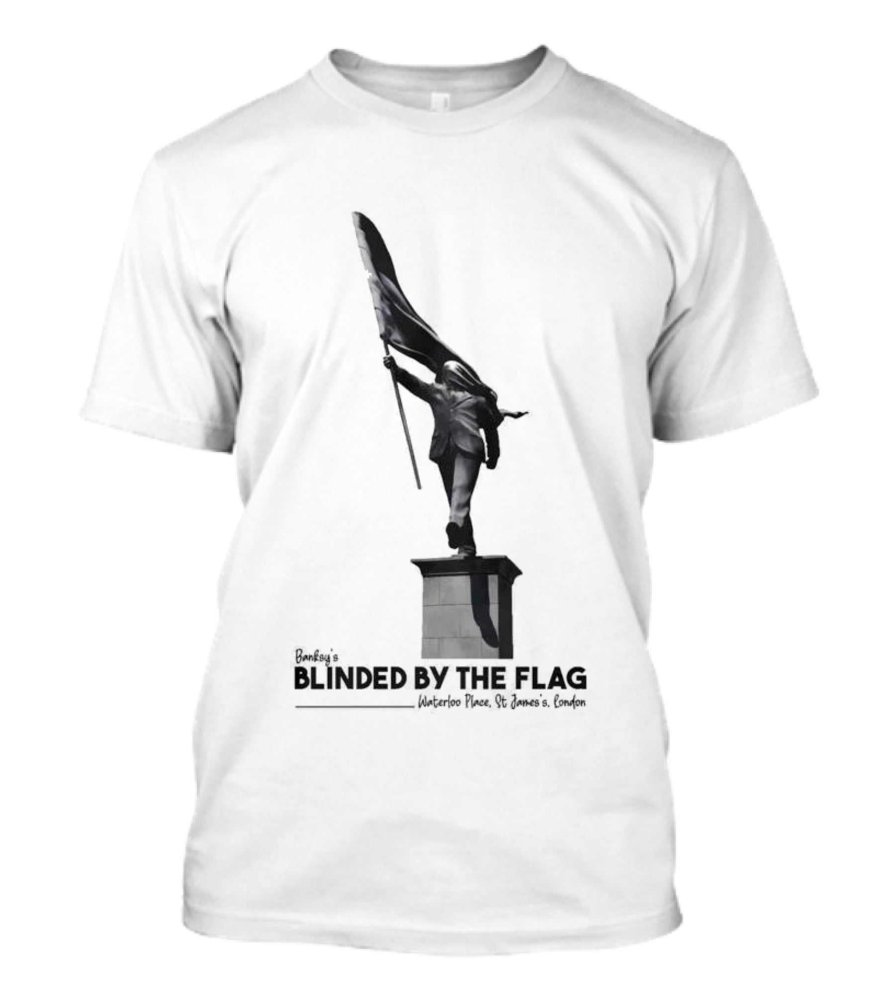 Banksy Blinded By The Flag London Statue T-Shirt
