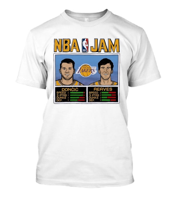 NBA Jam Luka Doncic Austin Reaves Los Angeles Lakers T-Shirt