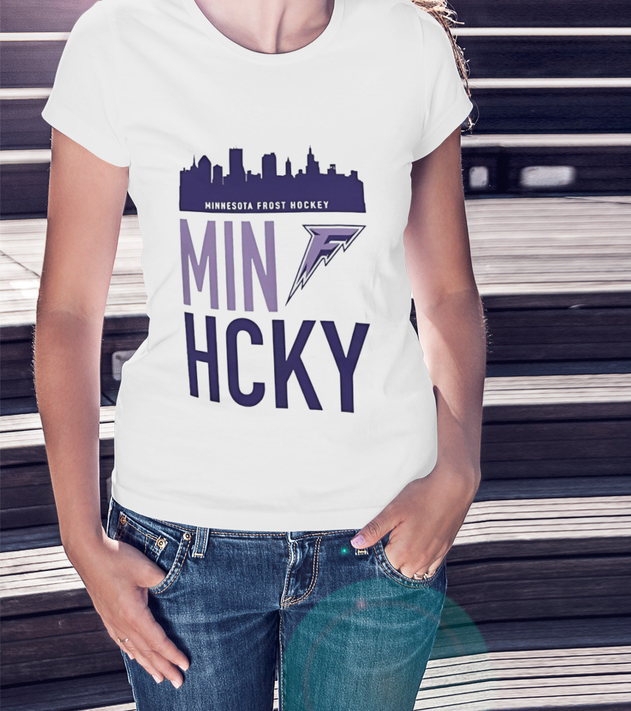 Minnesota Frost Hockey Skyline MVP MIN HCKY F T-Shirt