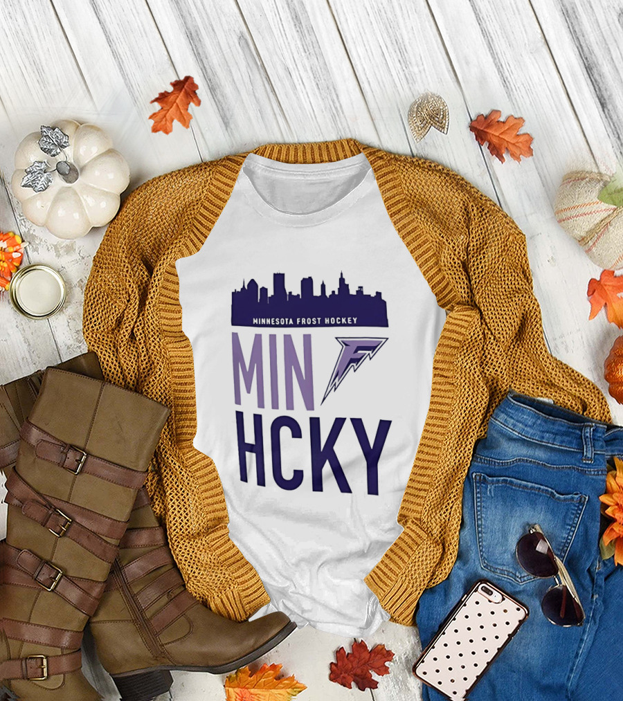 Minnesota Frost Hockey Skyline MVP MIN HCKY F T-Shirt