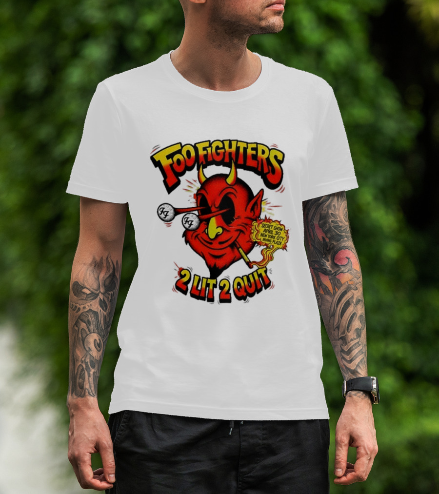Foo Fighters Secret Show New York City Irving Plaza 2 Lit 2 Quit 2026 T-Shirt