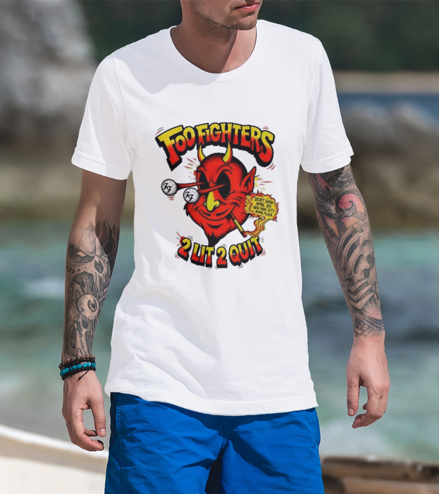 Foo Fighters Secret Show New York City Irving Plaza 2 Lit 2 Quit 2026 T-Shirt