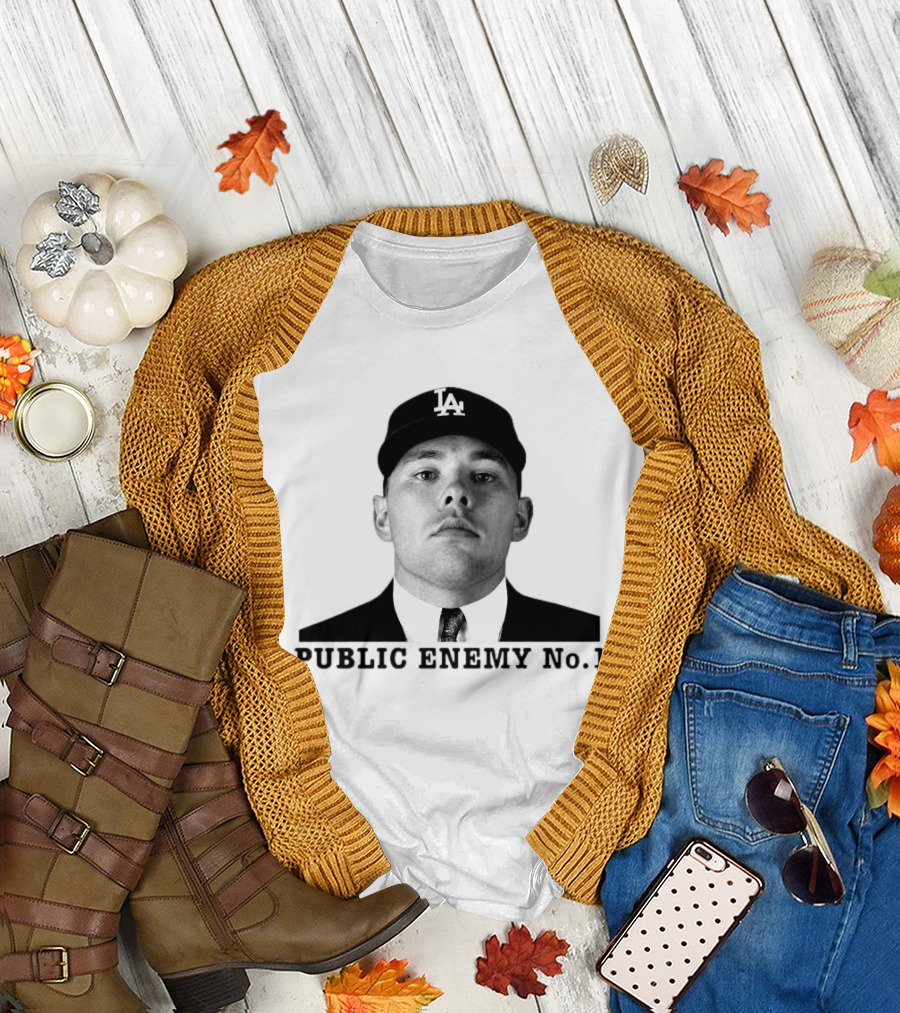 Dalton Rushing Public Enemy No 1 LA Hat Baseball T-Shirt