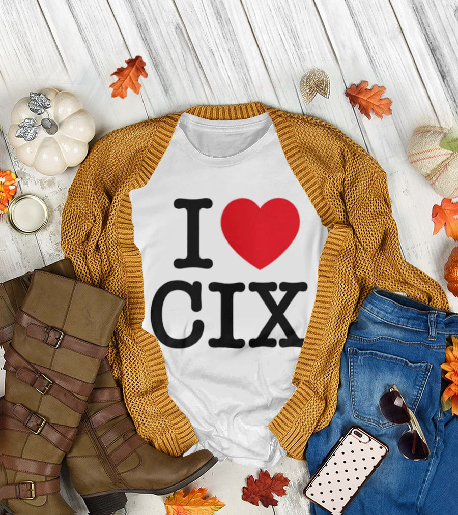 I Love CIX Fan Merchandise with Heart T-Shirt