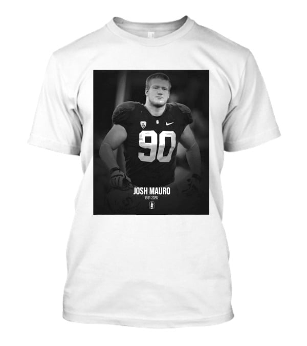 Josh Mauro 1991 2026 Stanford Football Number 90 Nike T-Shirt