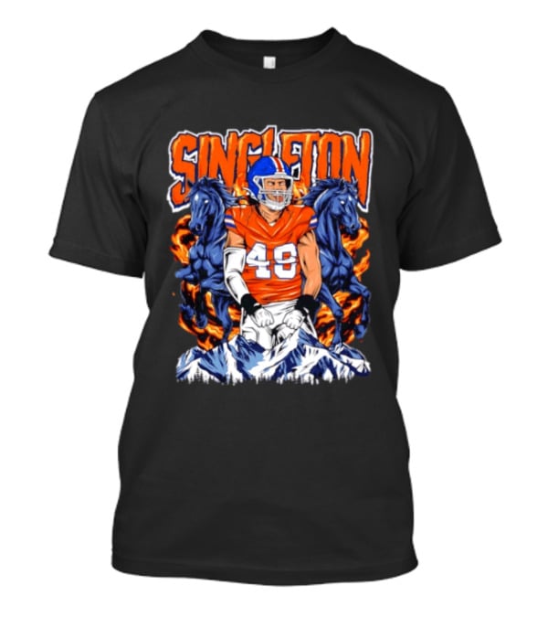 Alex Singleton Denver Broncos Dark Horse 48 Rocky Mountains T-Shirt
