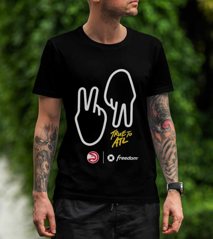Atlanta Hawks True To ATL Peace Hand Gesture Game 6 T-Shirt