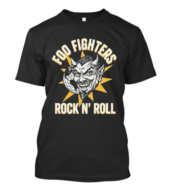 Foo Fighters Smiling Satan Rock N' Roll Sunburst T-Shirt