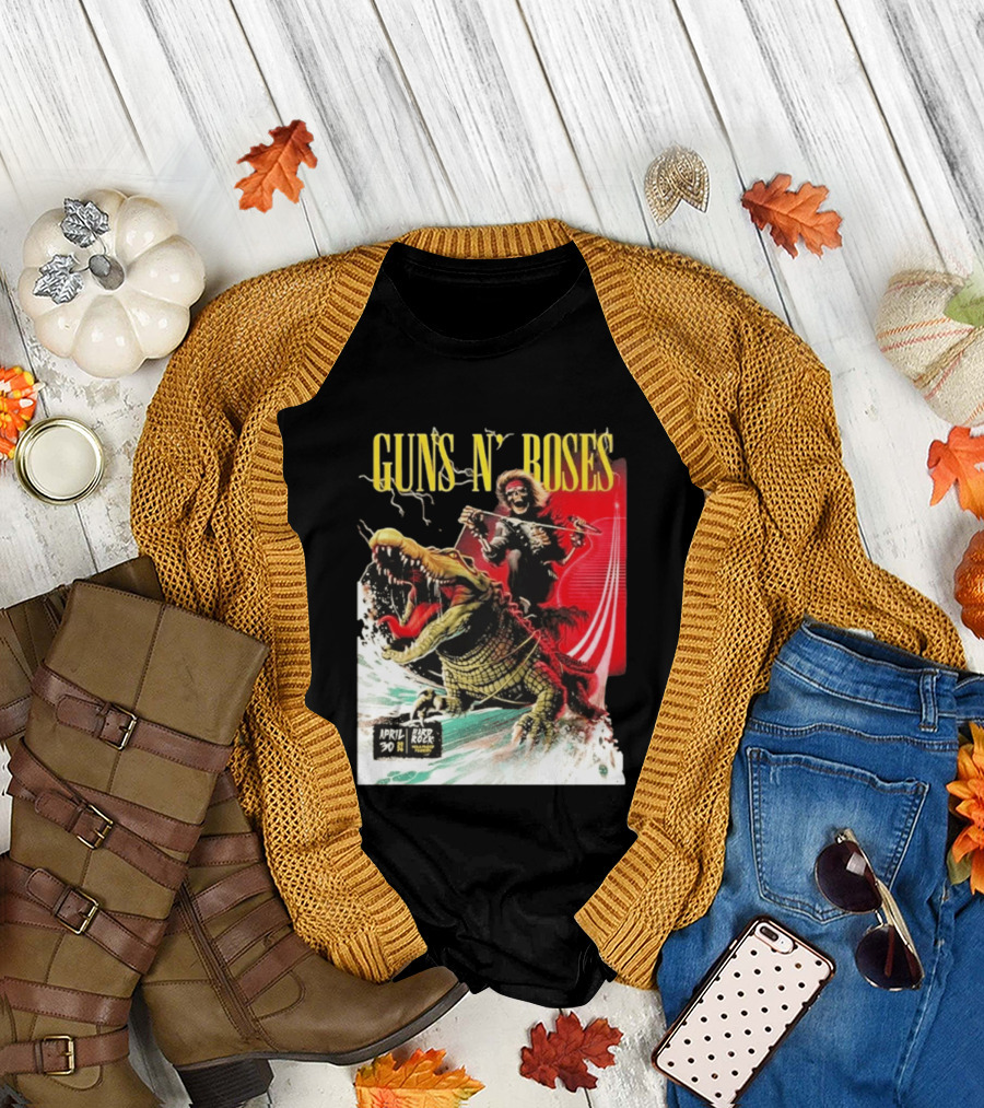 Guns N' Roses F1 Miami Grand Prix Florida 2026 Skeleton Rides Crocodile Hard Rock Live April 30 T-Shirt