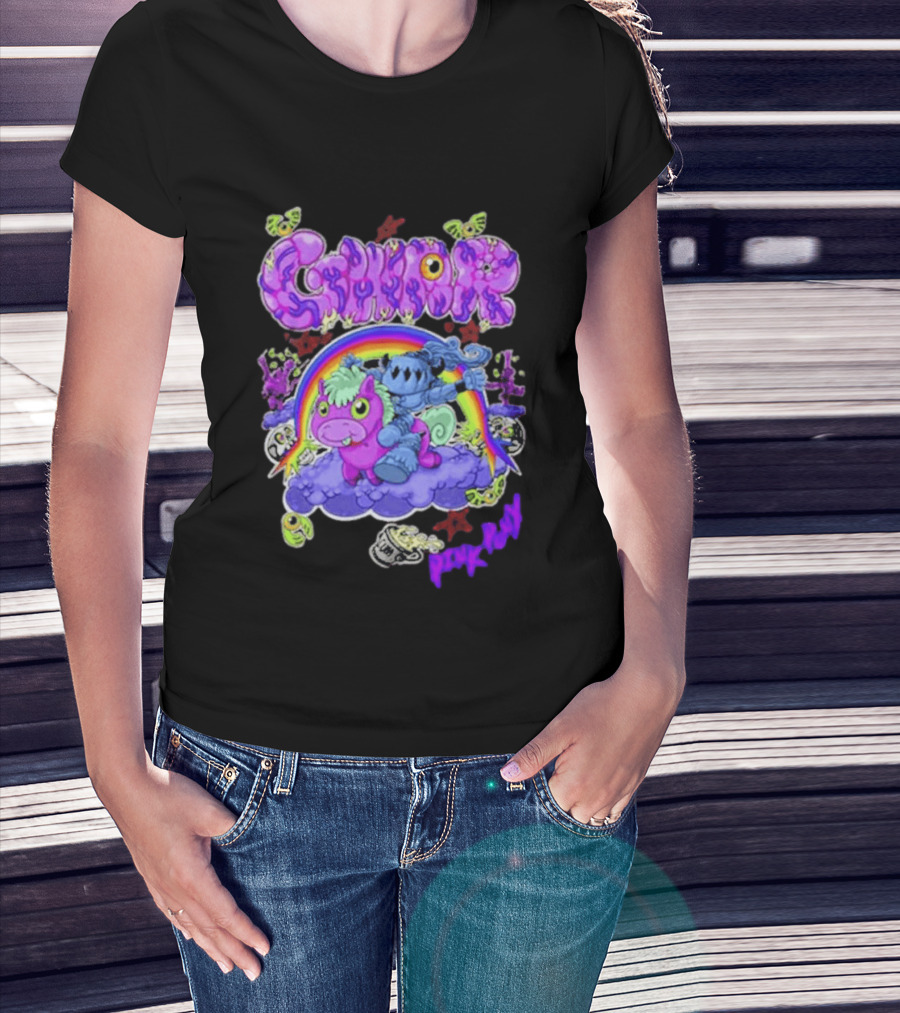 Gwar Pink Pony Club Rainbow Fantasy Adventure T-Shirt