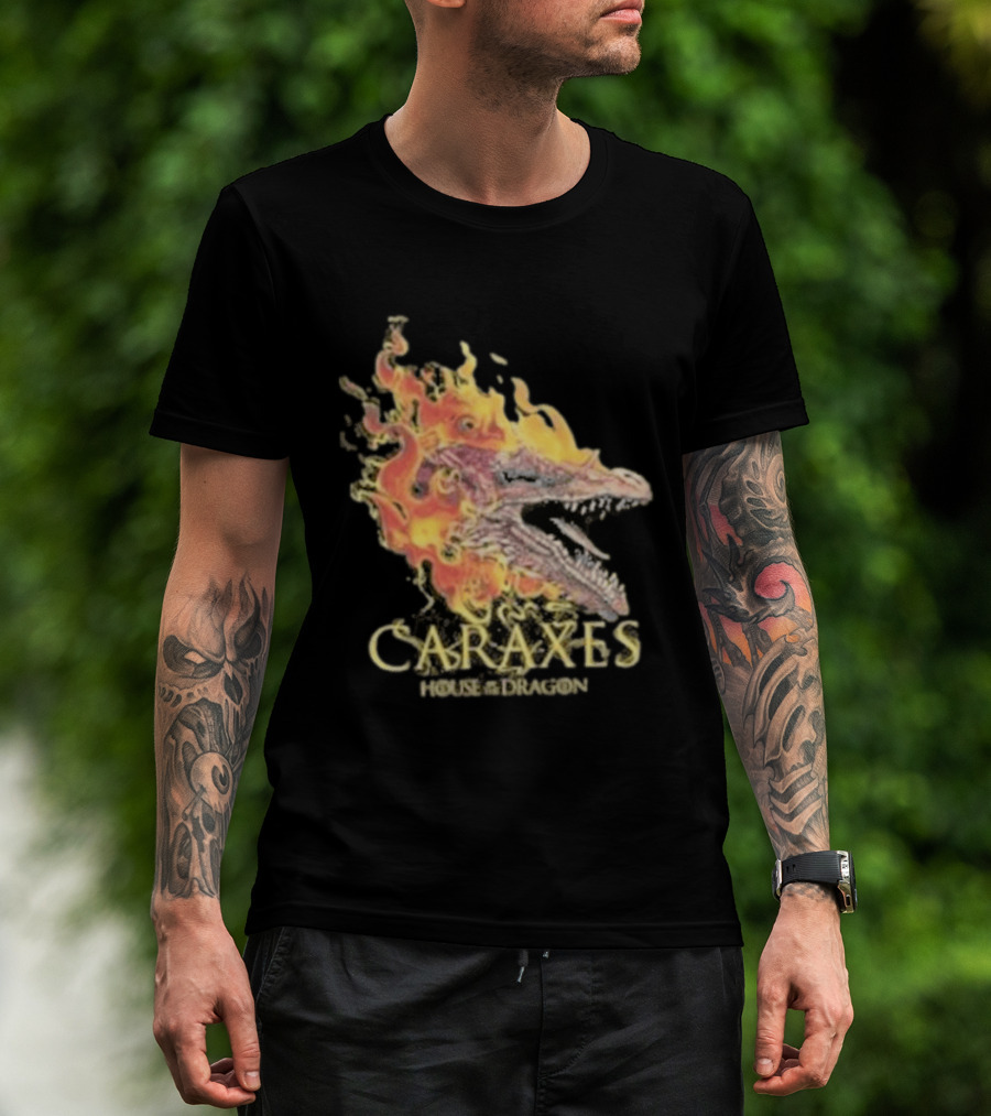 House Of The Dragon Caraxes Fiery Dragon Head T-Shirt