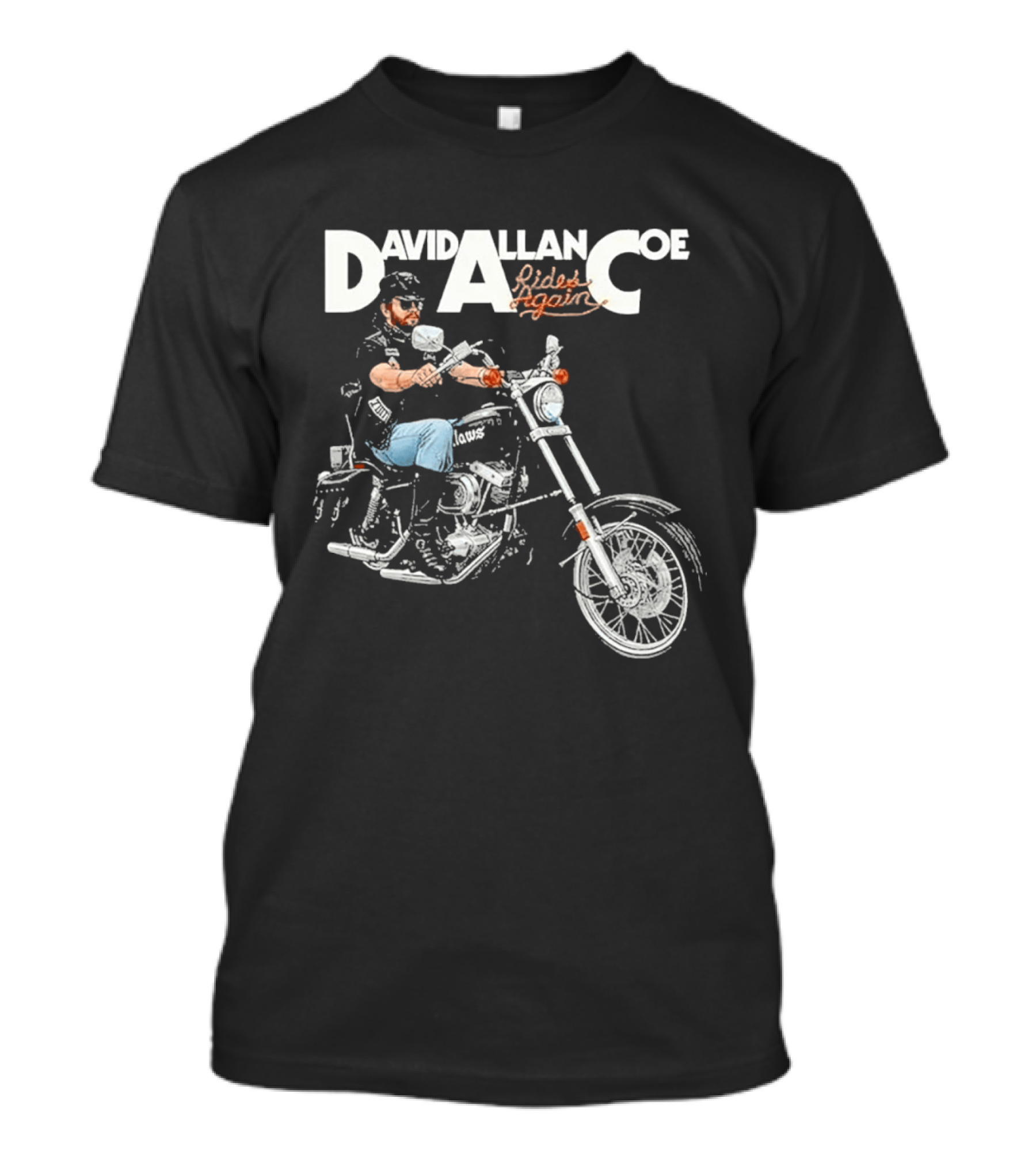 David Allan Coe Rides Again Biker Country Music Legend T-Shirt
