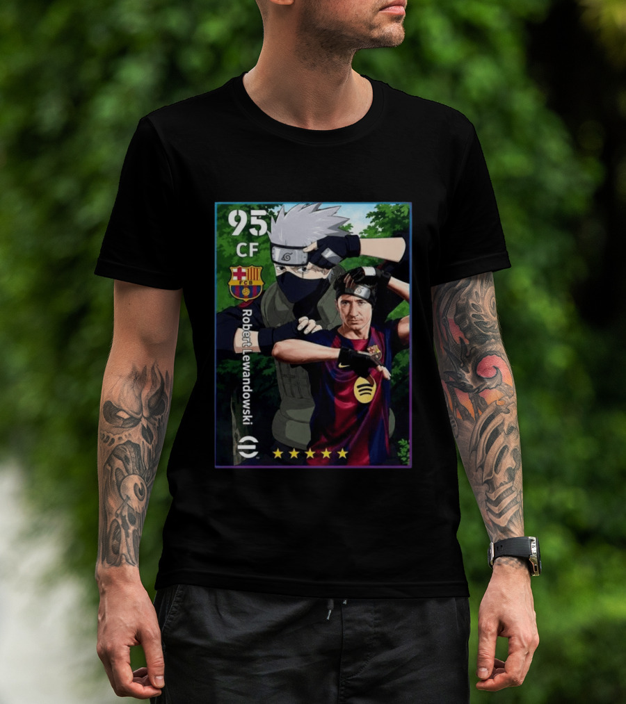 EFootball 2026 Card Lewandowski Kakashi Barcelona FCB Crossover 95 CF T-Shirt