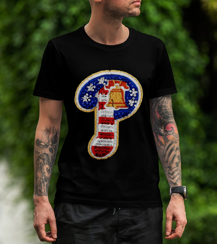 Philadelphia Bell Embroidered P American Flag Snapback Hat Kelly Oubre Jr T-Shirt