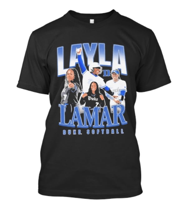 Layla Lamar Duke Blue Devils Softball 90s Baseball Team Celebration T-Shirt