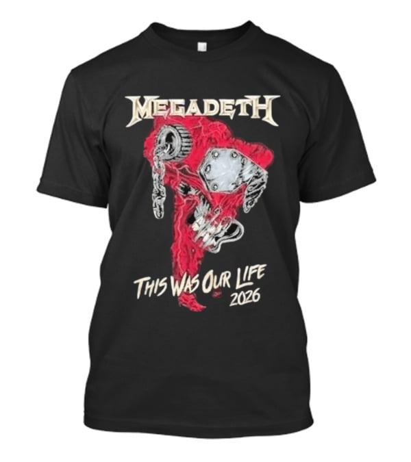 Megadeth This Was Our Life 2026 Latin America Tour Tecnopolis Buenos Aires April 30 T-Shirt