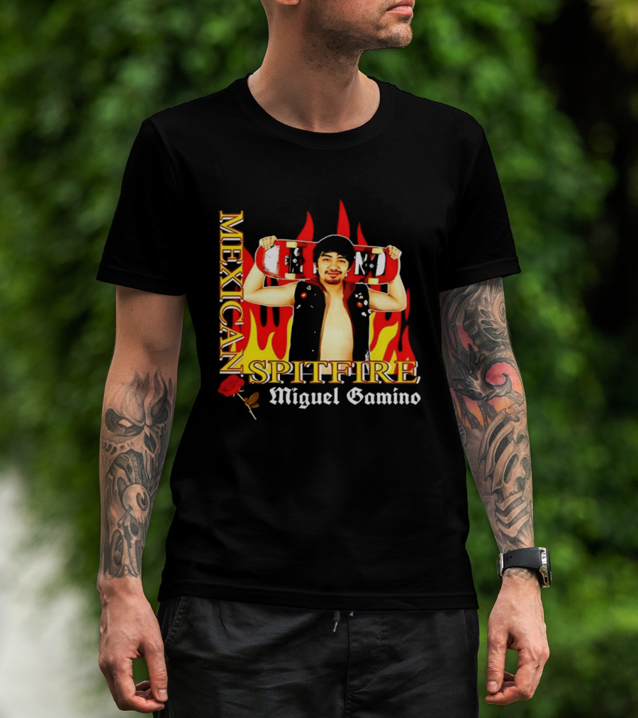 Mexican Spitfire Miguel Gamino Skateboard Fire Rose Vest T-Shirt