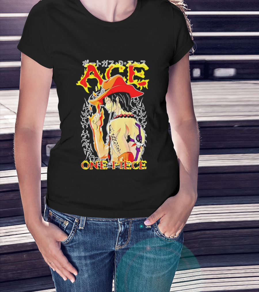Portgas D. Ace One Piece Anime Flame T-Shirt