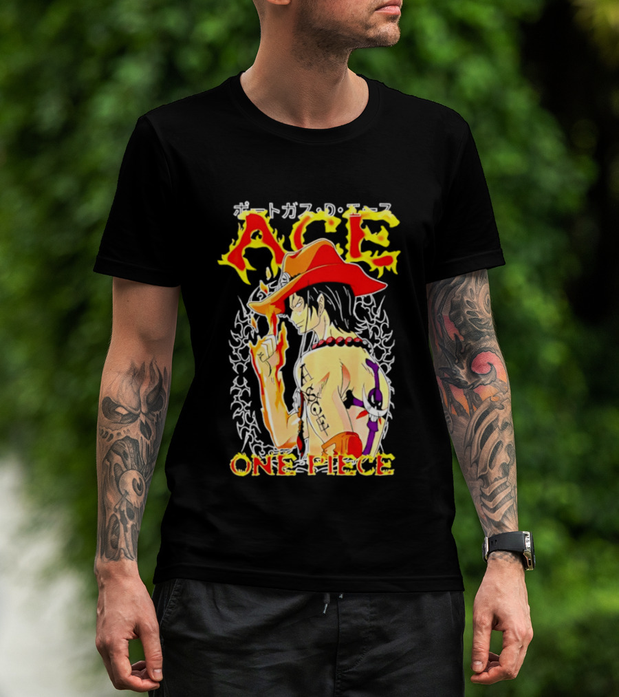Portgas D. Ace One Piece Anime Flame T-Shirt
