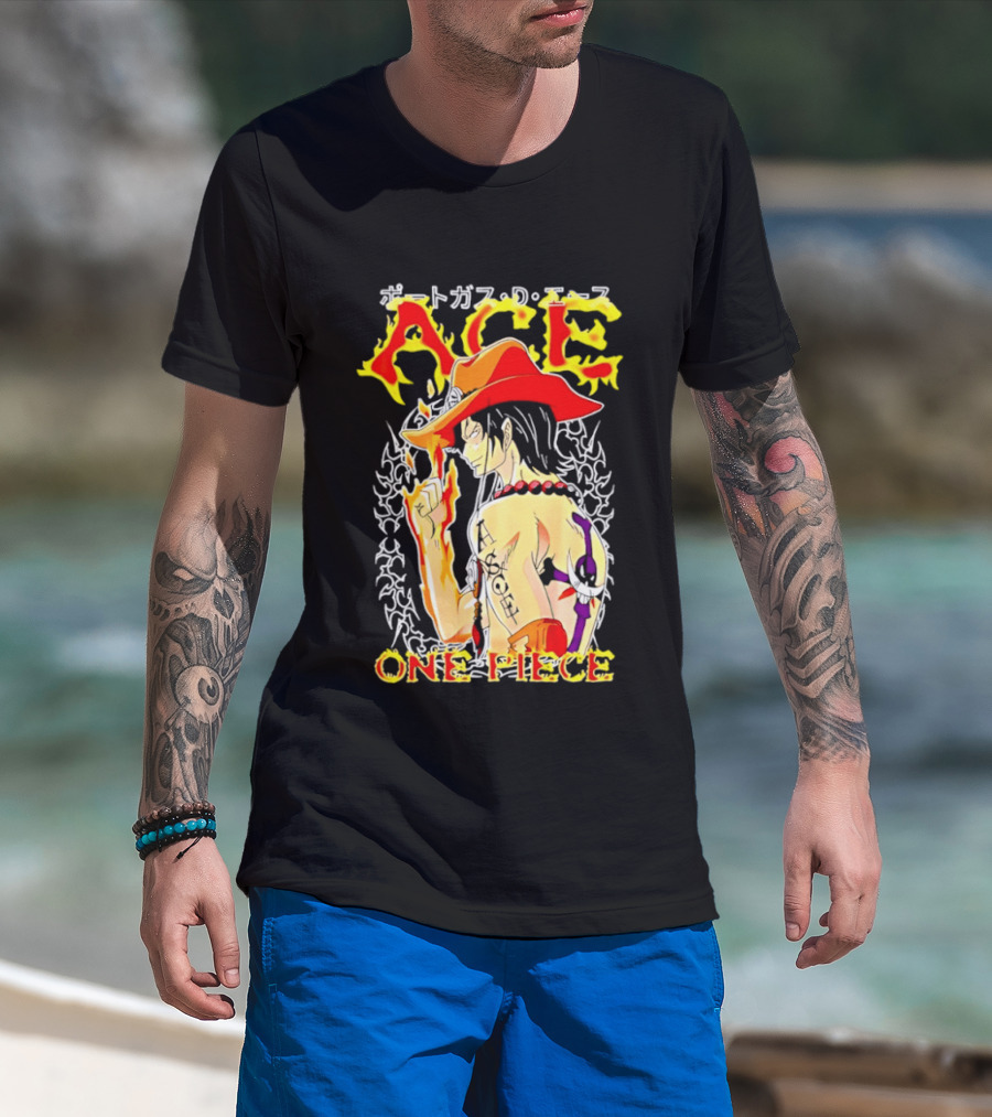Portgas D. Ace One Piece Anime Flame T-Shirt