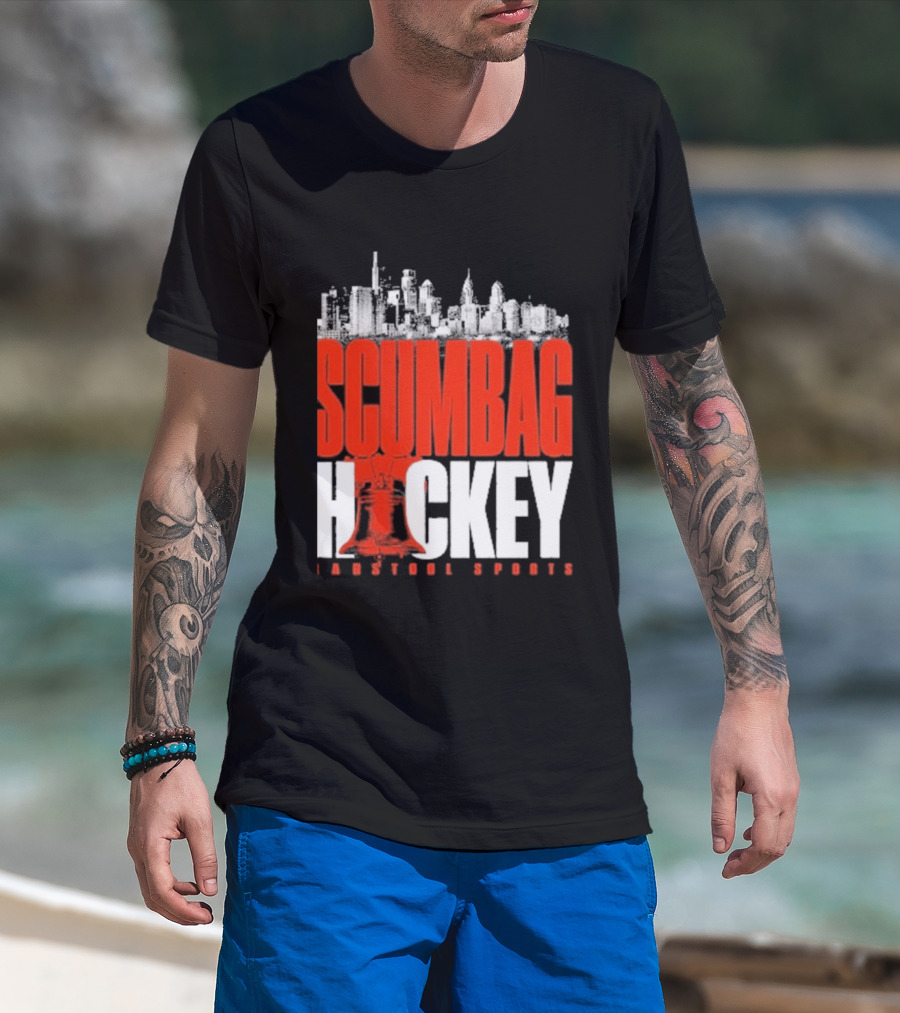 Barstool Sports Scumbag Hockey City Skyline T-Shirt