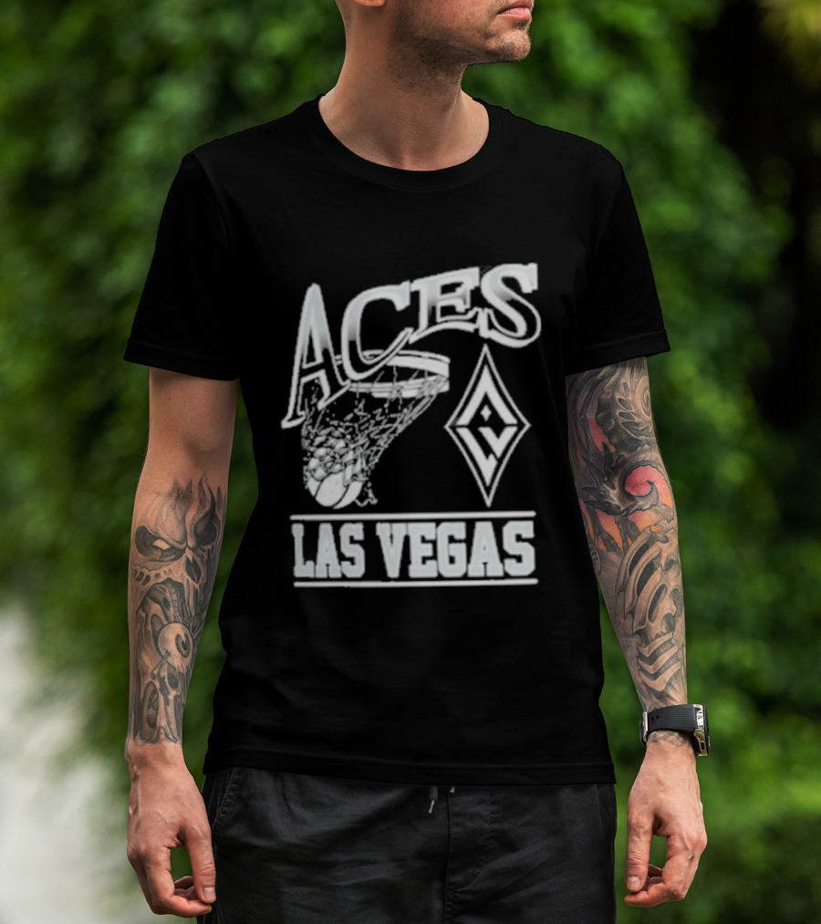 Las Vegas Aces Basketball Net And Diamond T-Shirt