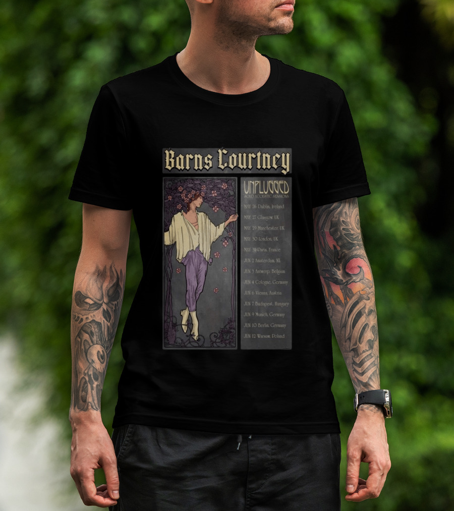 Barns Courtney Unplugged Tour May June 2023 UK Europe Dates T-Shirt