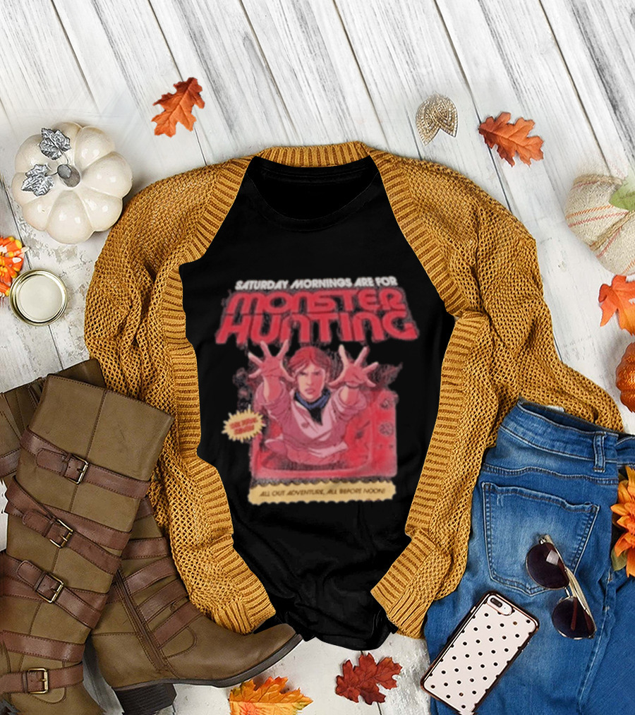 Saturday Mornings Are for Monster Hunting Vatokyo All Out Adventure All Broke None T-Shirt