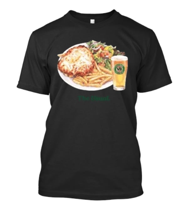 Victoria Bitter The Usual Pot And Parma With VB Pint And Parma Meal T-Shirt