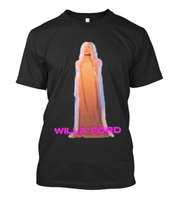 Willa Ford Statue Pink Text Highlighted T-Shirt