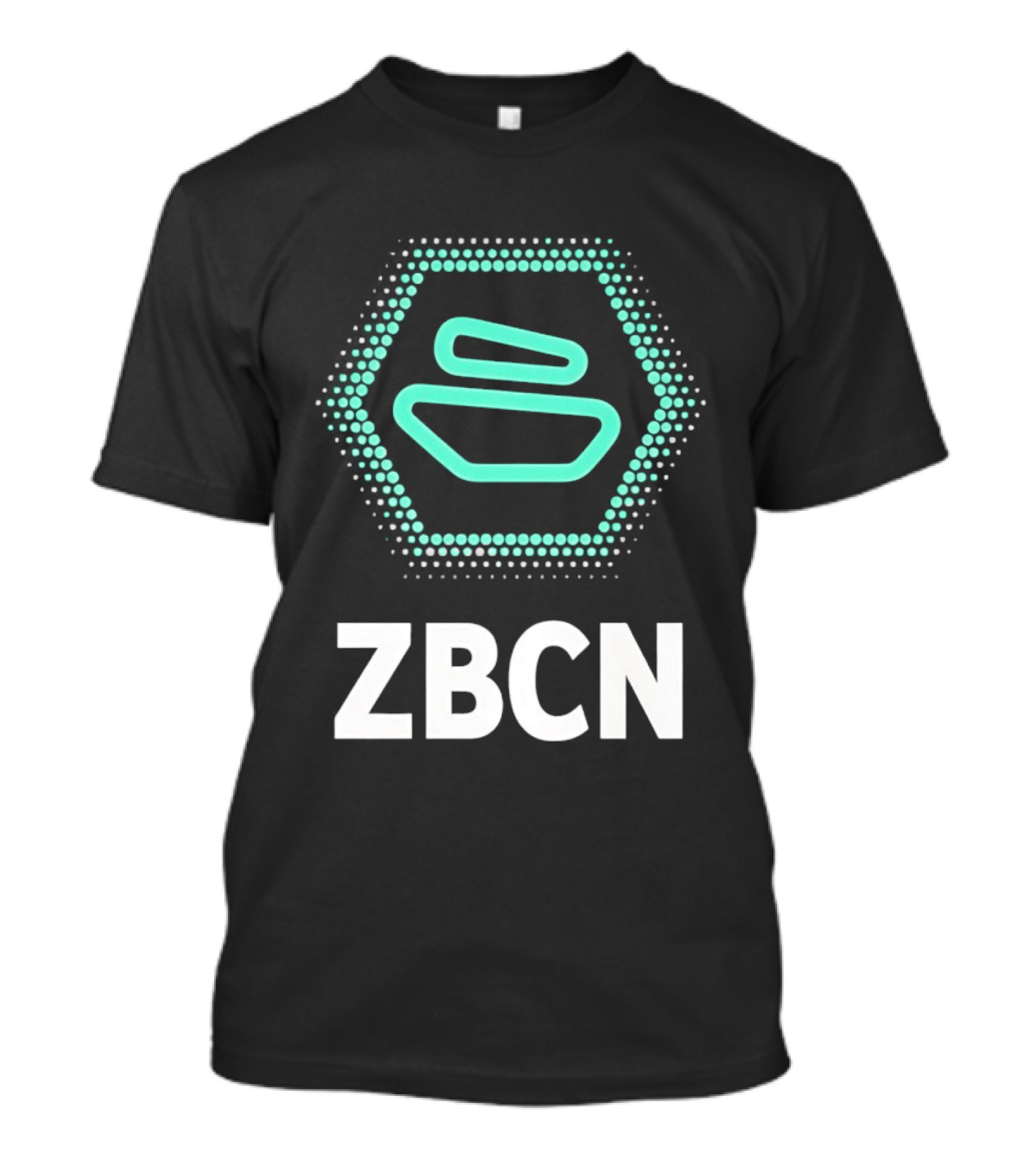 Zebec Network ZBCN Token Hexagon Mint Blue T-Shirt