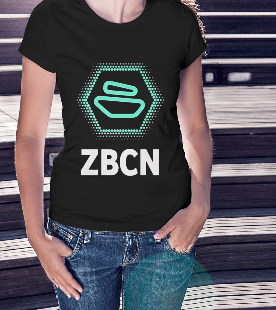 Zebec Network ZBCN Token Hexagon Mint Blue T-Shirt