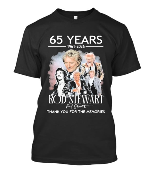 65 Years 1961 2026 Rod Stewart Thank You For The Memories T-Shirt
