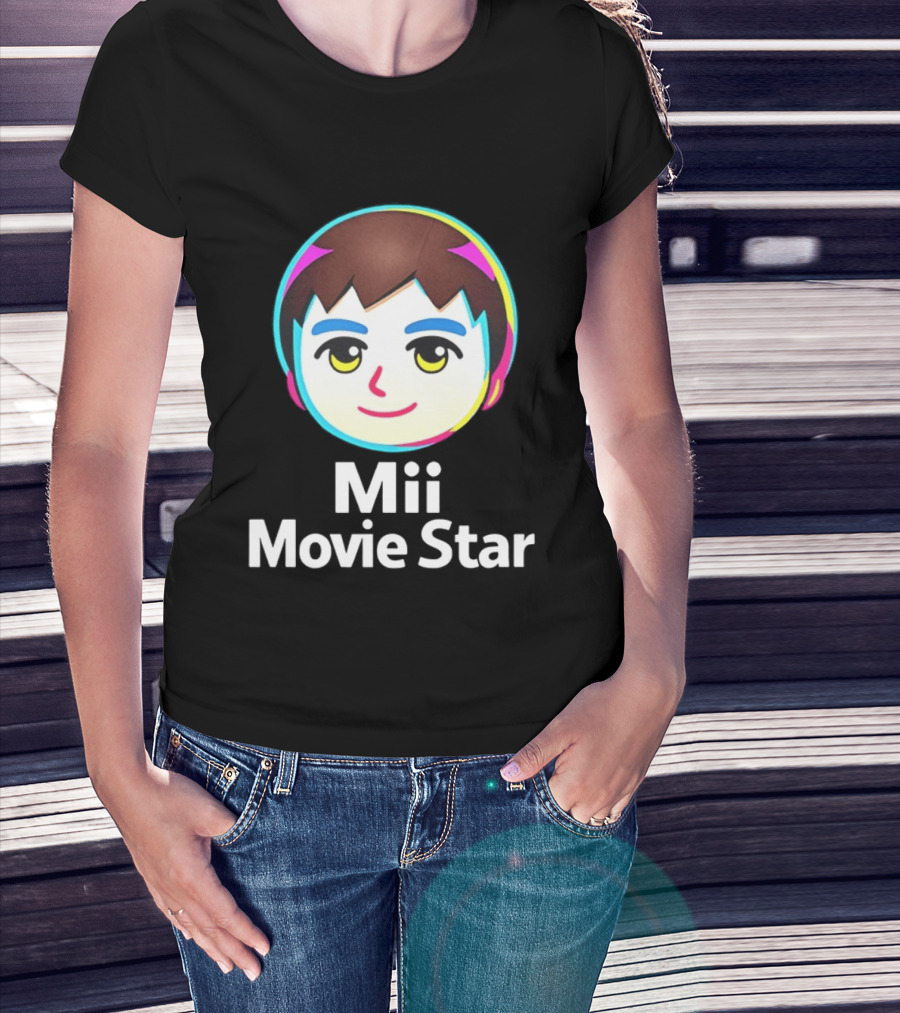 Mii Movie Star Icon Face Emojis T-Shirt