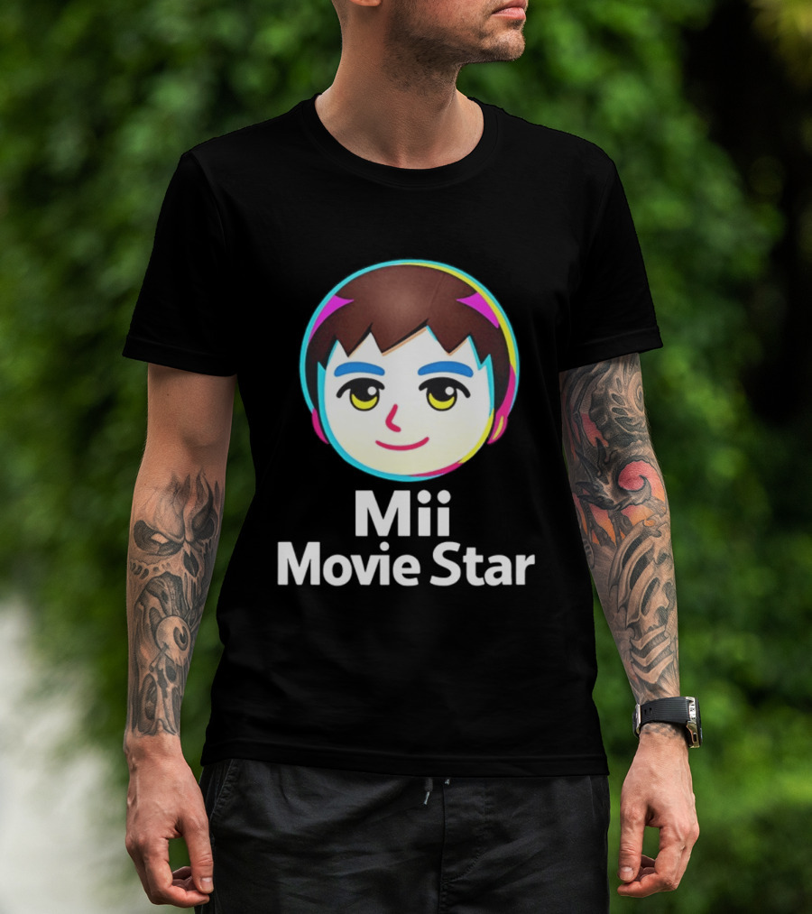 Mii Movie Star Icon Face Emojis T-Shirt