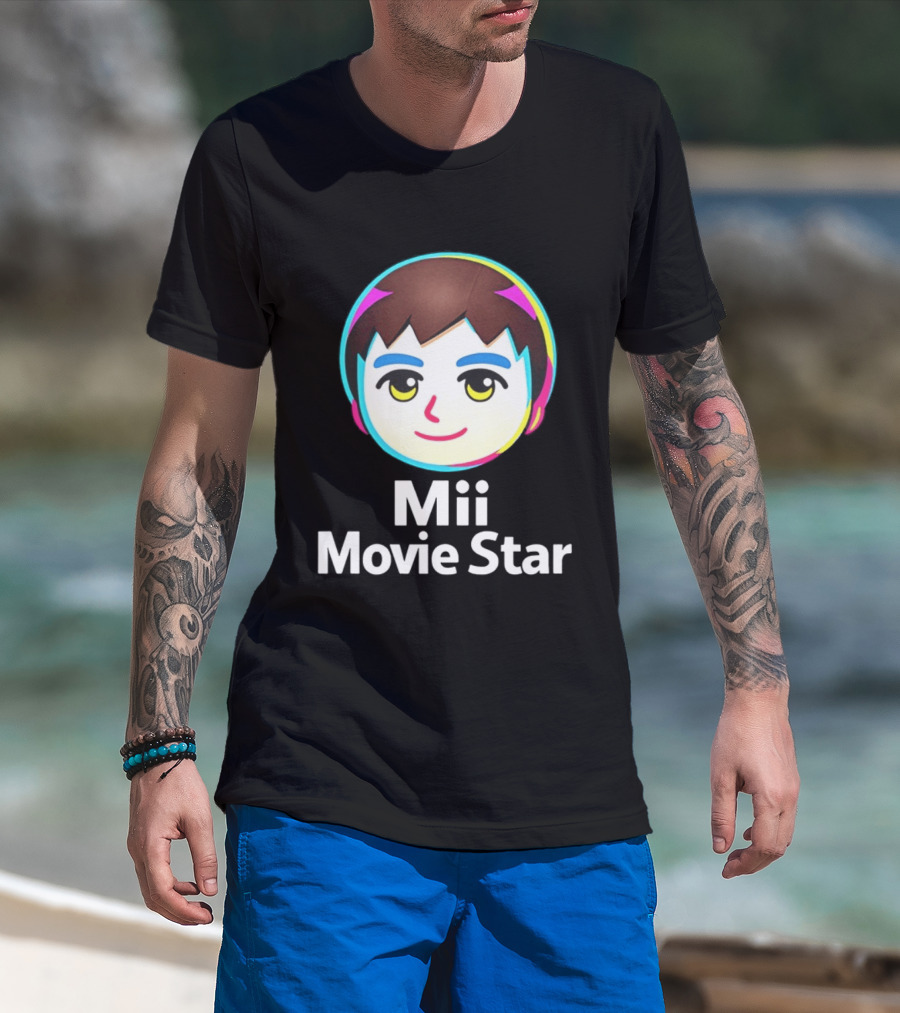 Mii Movie Star Icon Face Emojis T-Shirt