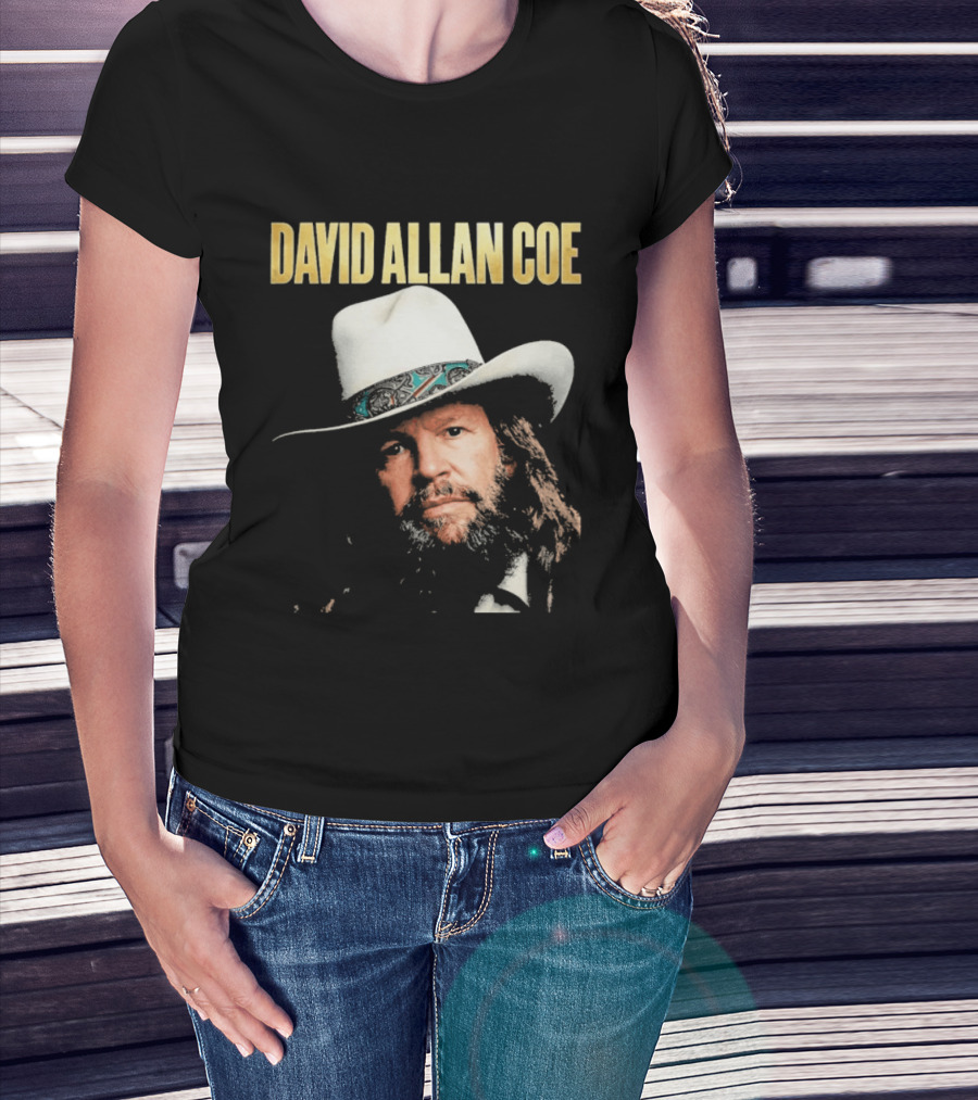 David Allan Coe Country Music Iconic Cowboy Hat T-Shirt