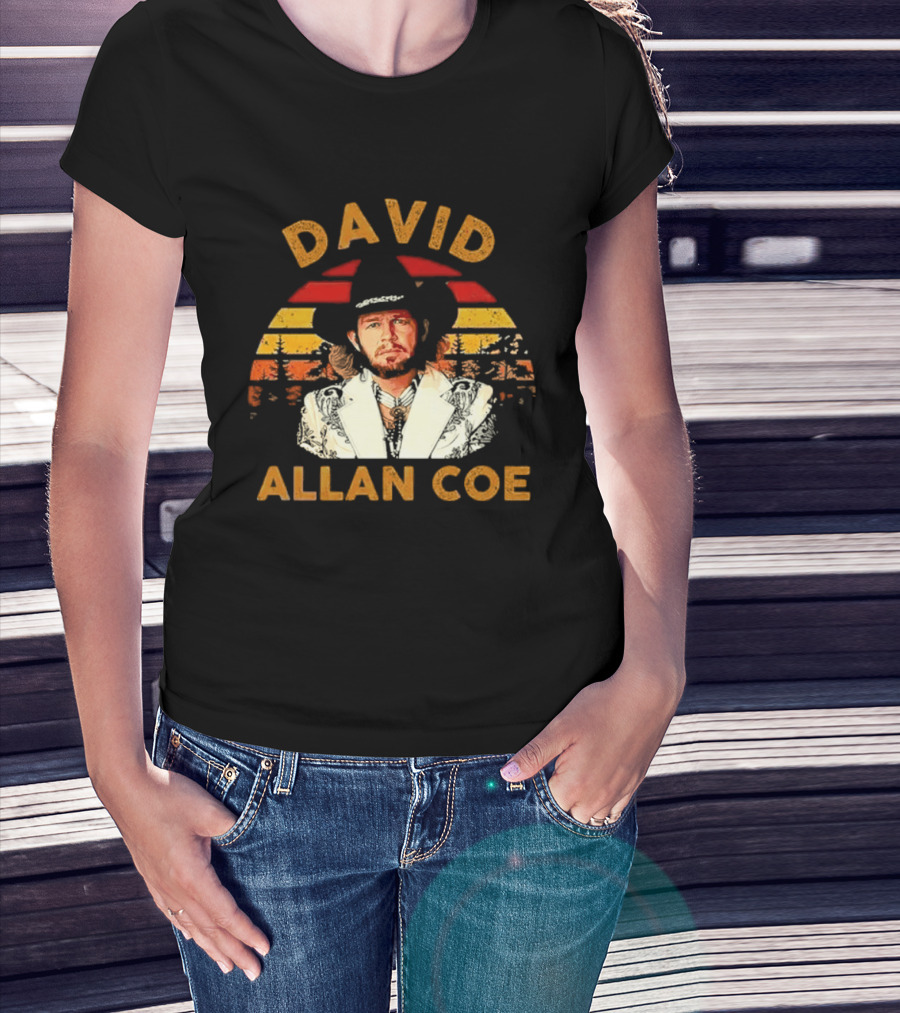 David Allan Coe Sunset Country Music T-Shirt