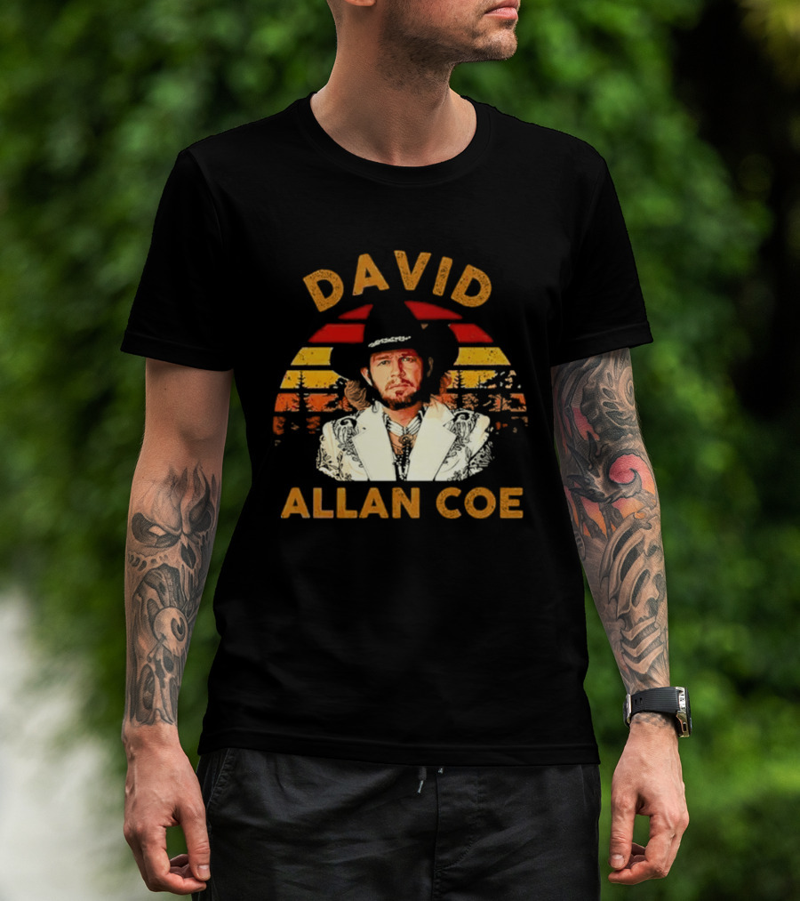 David Allan Coe Sunset Country Music T-Shirt