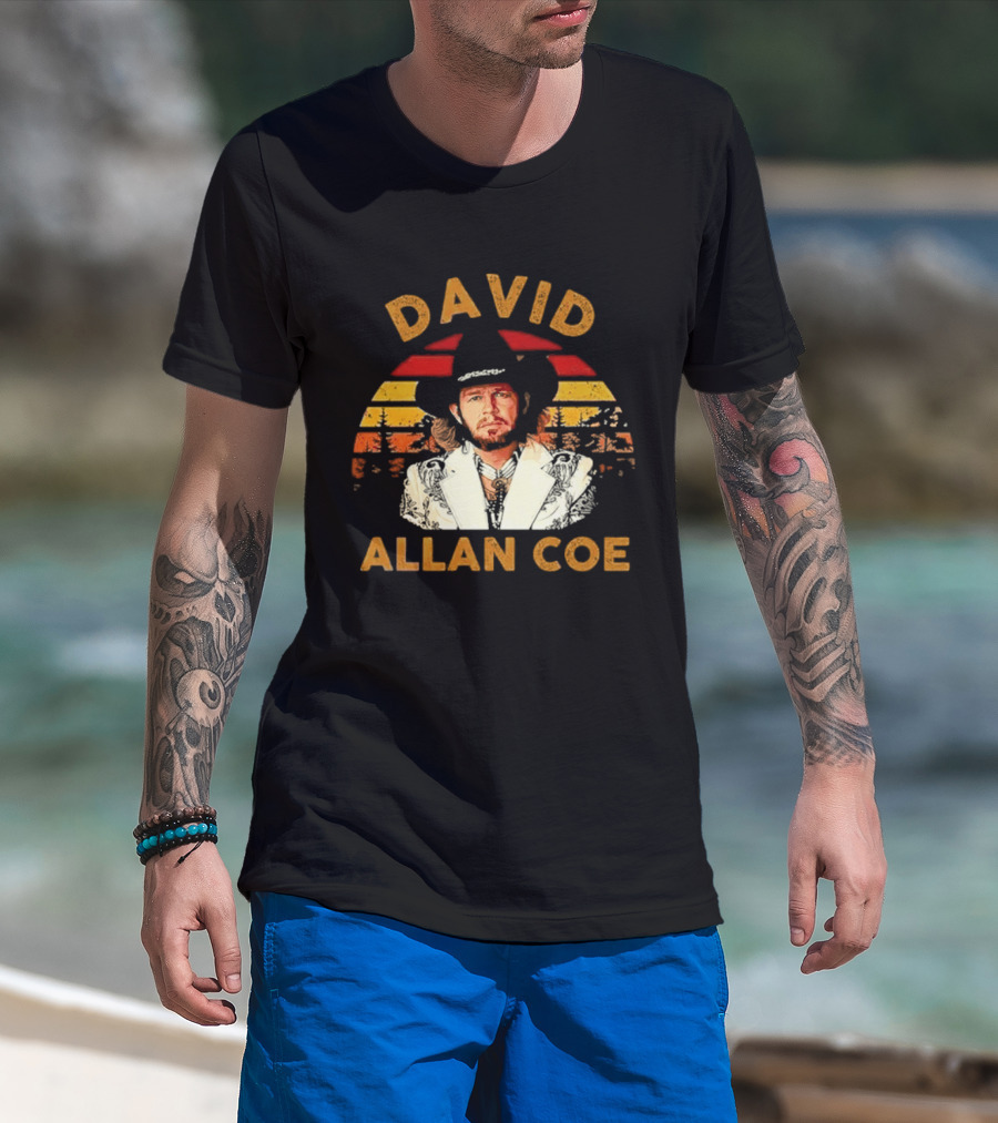 David Allan Coe Sunset Country Music T-Shirt