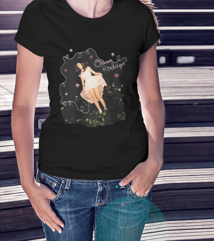 Olivia Rodrigo Youth Unraveled Tour Whimsical Pink Dress And Floral Visual T-Shirt