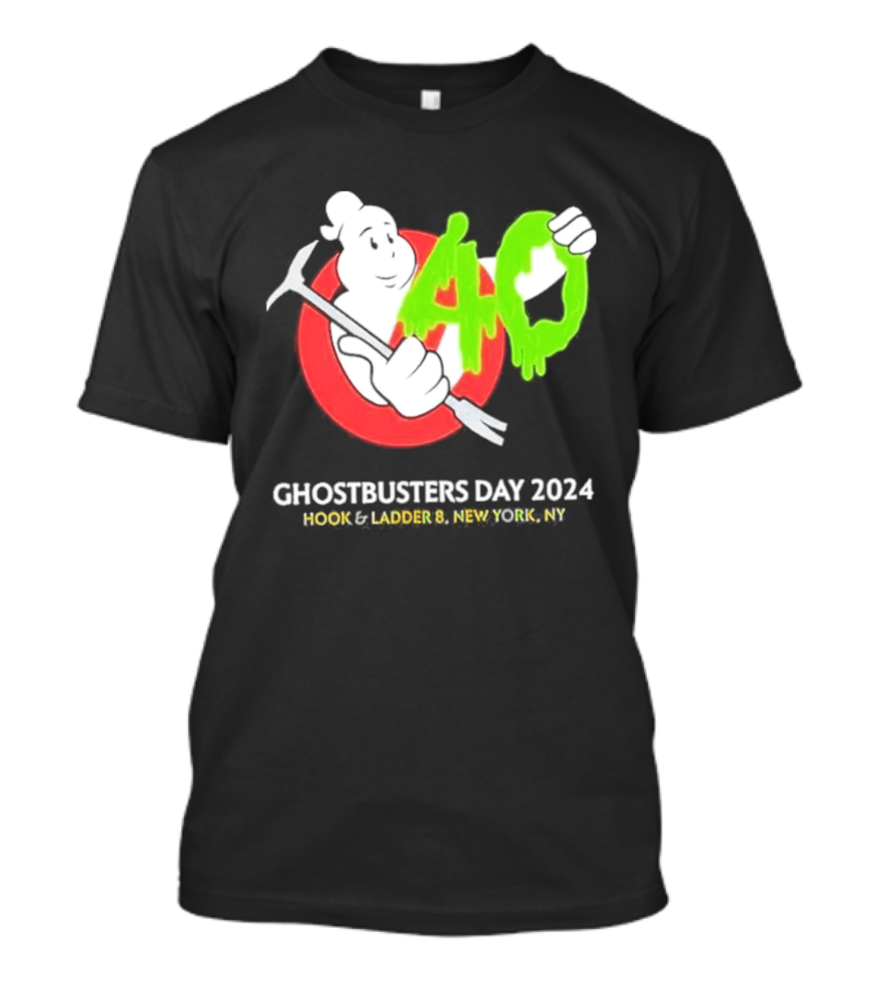 Ghostbusters Day 2024 40th Anniversary Hook Ladder 8 New York NY T-Shirt